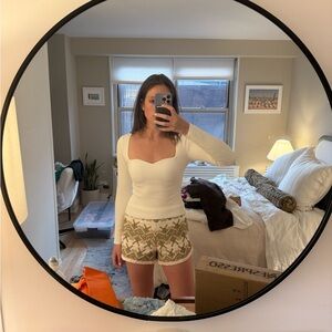 Aritzia White Long Sleeve Top